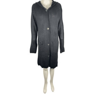Nenona women's black knit long sweater size M